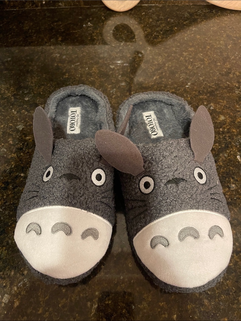 Totoro Studio Ghibli  Womens Size L-9/10Adult Slipper - Dark Gray